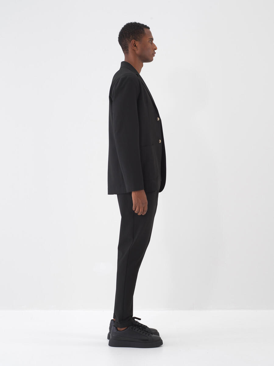 Siyah Slim Fit Pantolon - 2