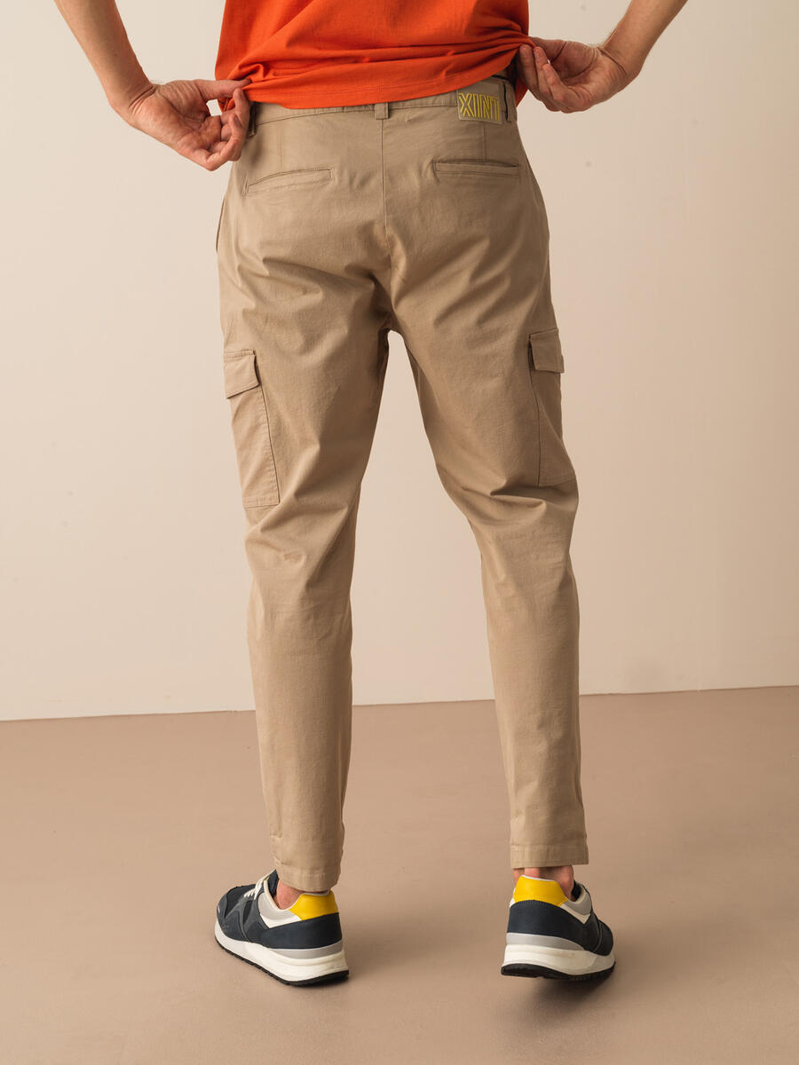 Taş Rengi Slim Fit Pamuklu Pantolon - 4