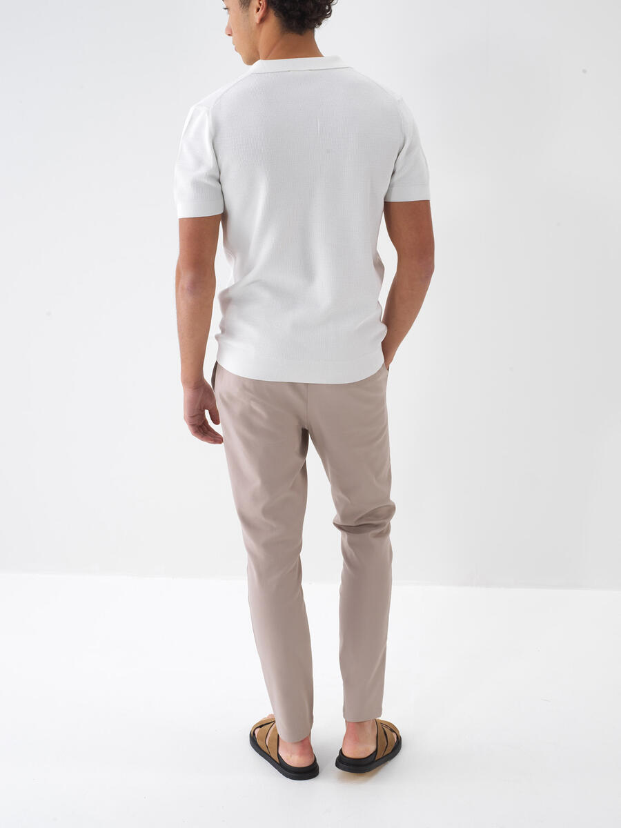 Taş Rengi Slim Fit Pamuklu Pantolon - 4