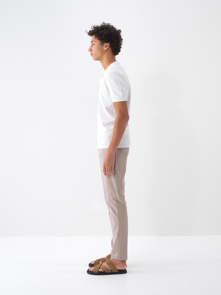 Taş Rengi Slim Fit Pamuklu Pantolon - 3