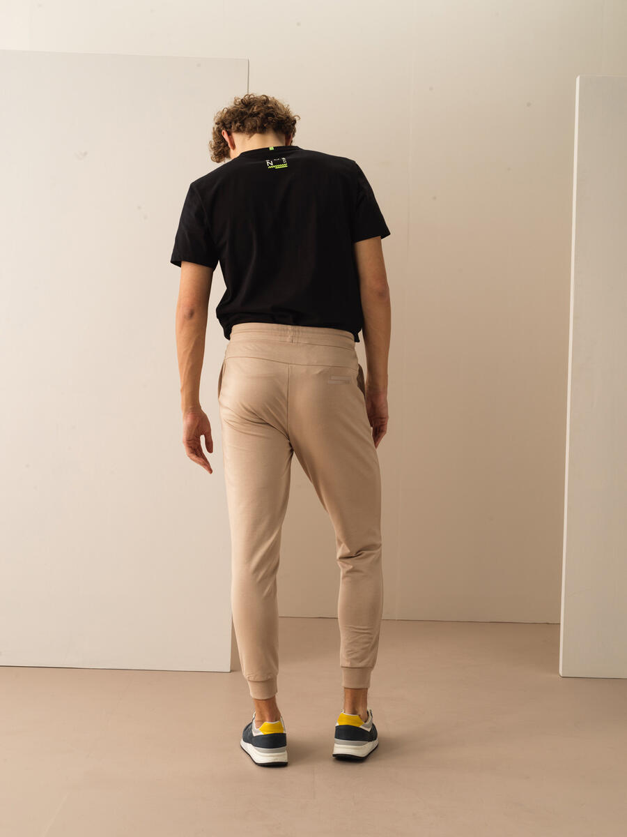 Taş Rengi Slim Fit Pamuklu Pantolon - 4