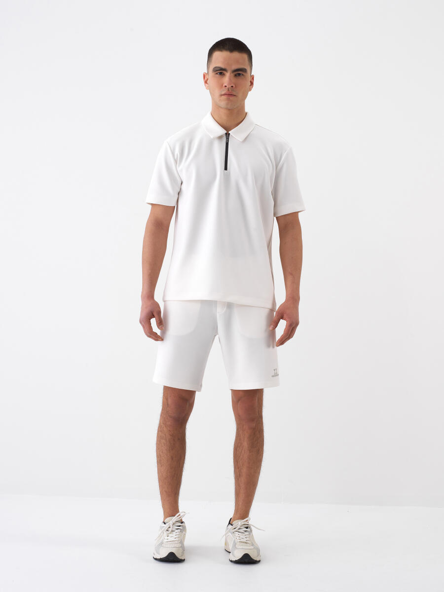 Beyaz Regular Fit Modal Şort - 2