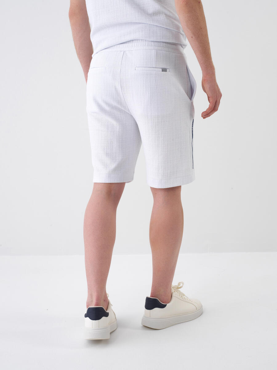 Beyaz Regular Fit Pamuklu Şort - 4