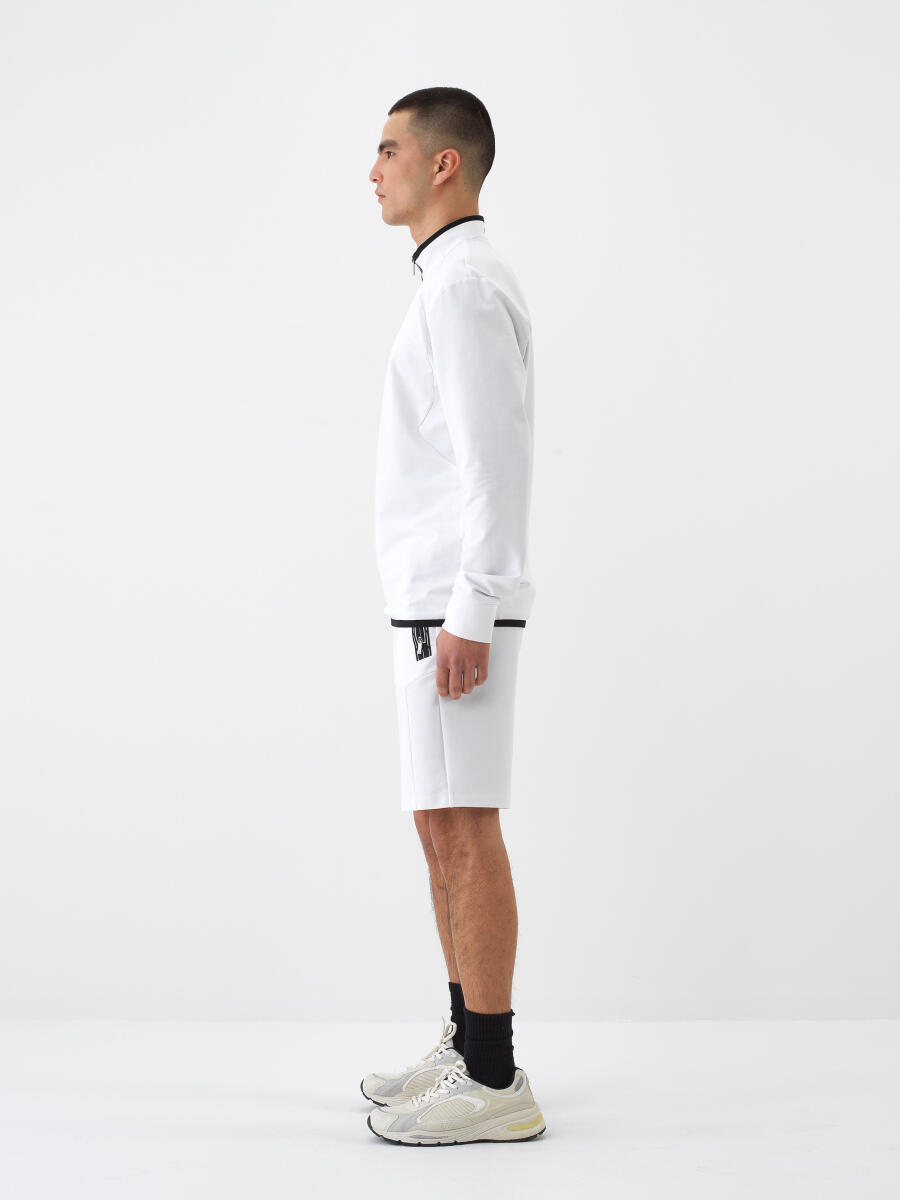 Beyaz Slim Fit Pamuklu Şort - 3