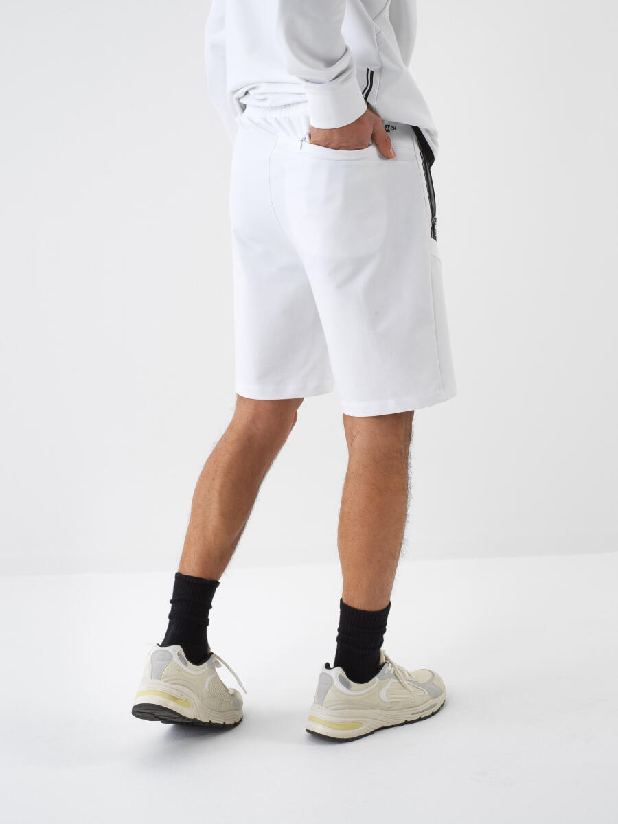 Beyaz Slim Fit Pamuklu Şort - 4