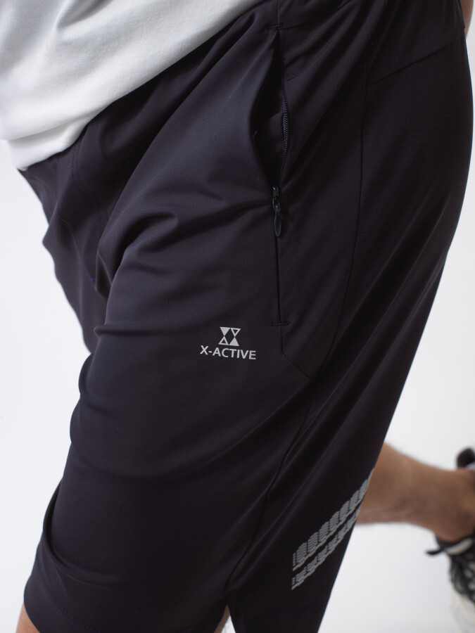 Lacivert Regular Fit Şort - Xint