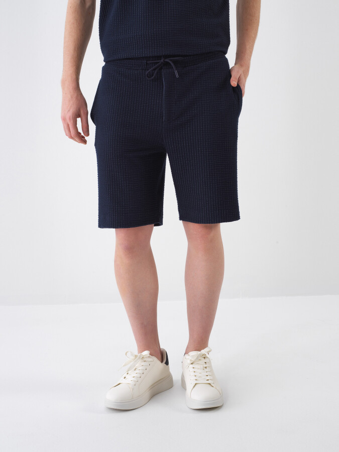 Lacivert Regular Fit Şort - Xint