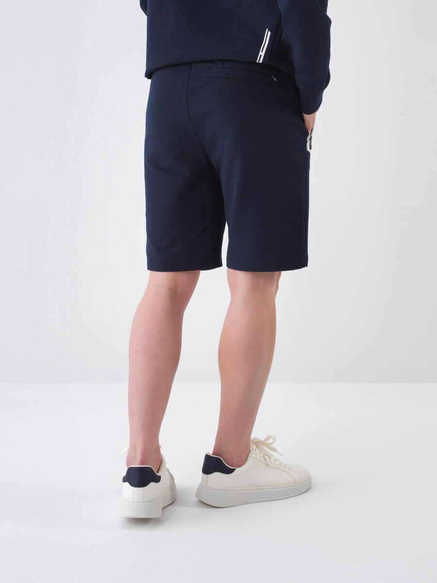 Lacivert Slim Fit Pamuklu Şort - 4