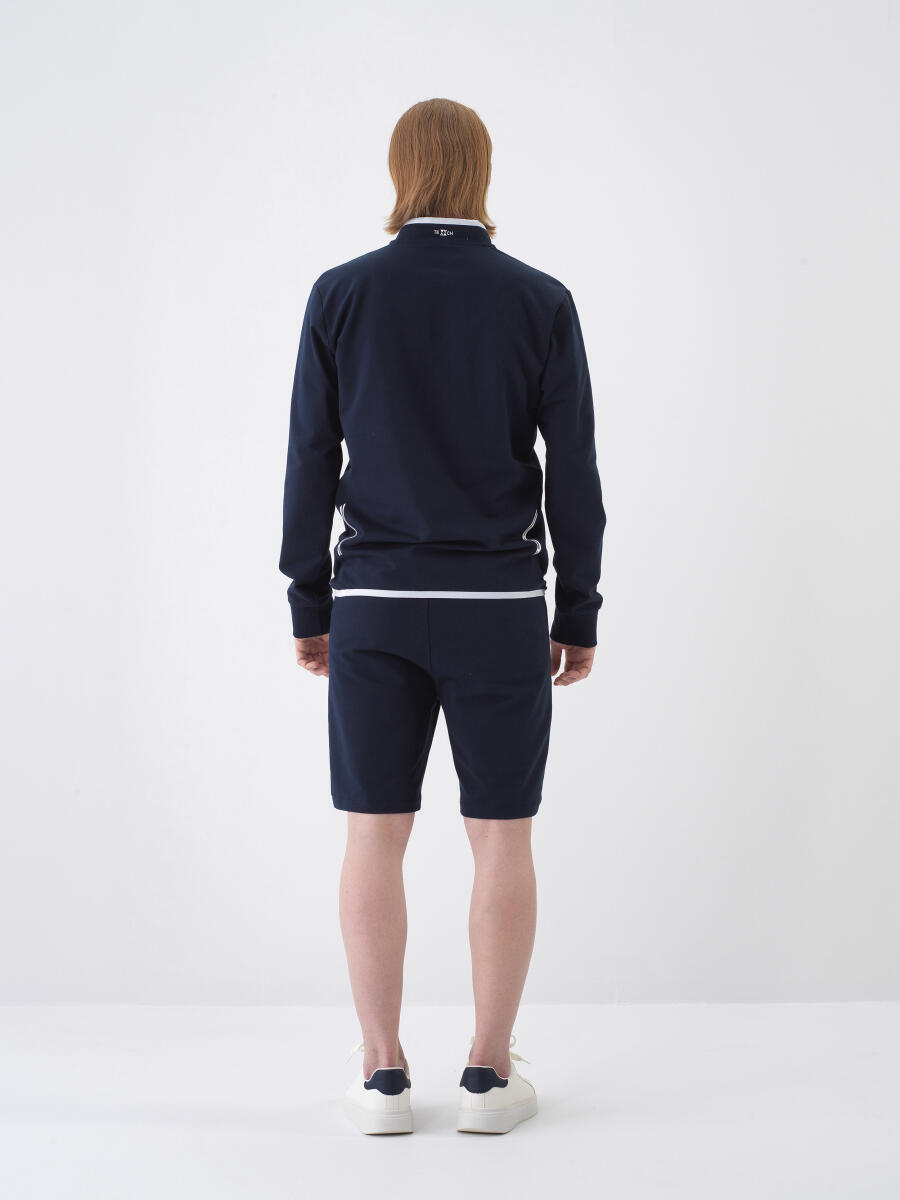 Lacivert Slim Fit Pamuklu Şort - 5
