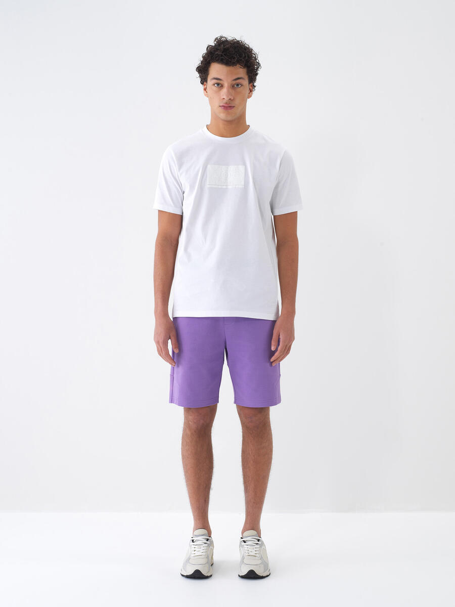 Lila Slim Fit Pamuklu Şort