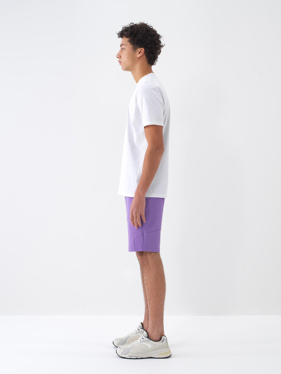 Lila Slim Fit Pamuklu Şort - 3