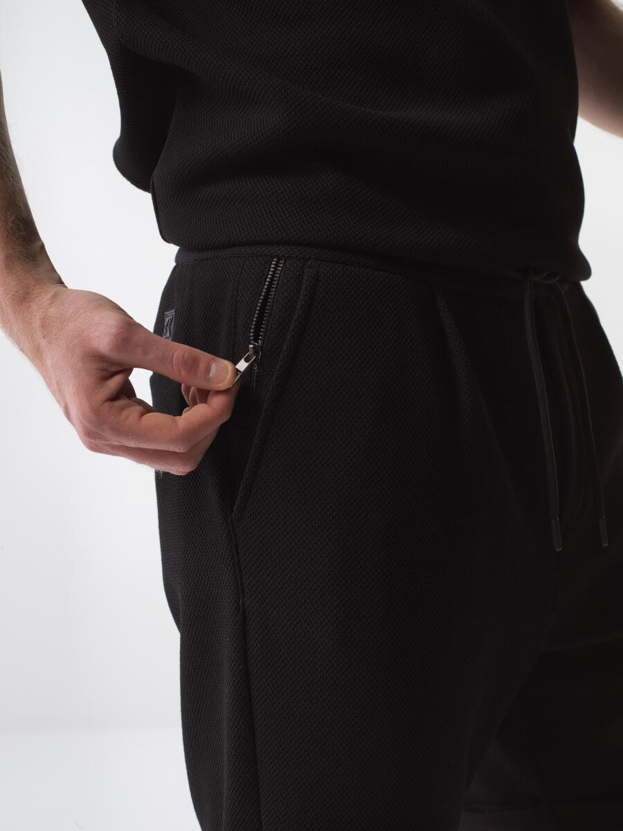 Siyah Regular Fit Şort - 4