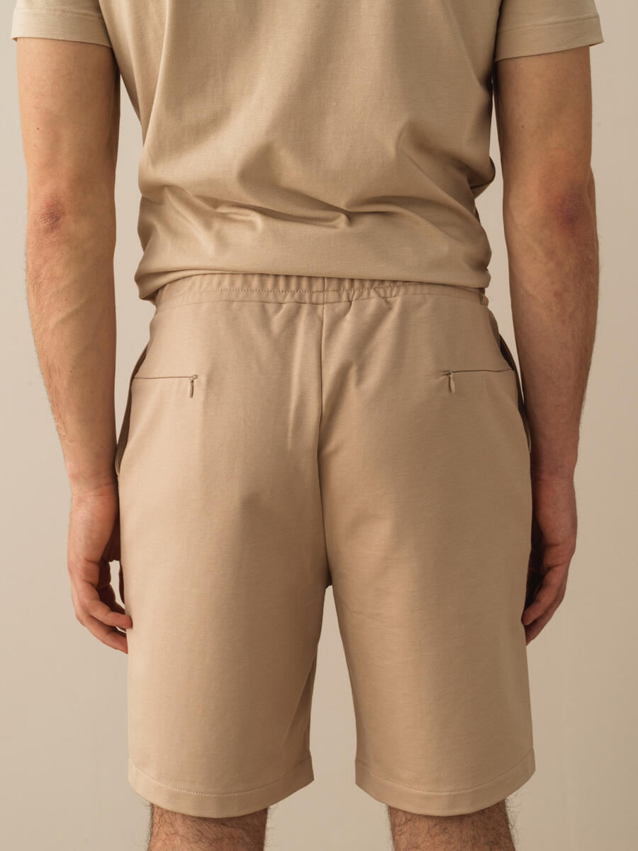 Taş Rengi Slim Fit Pamuklu Şort - 4