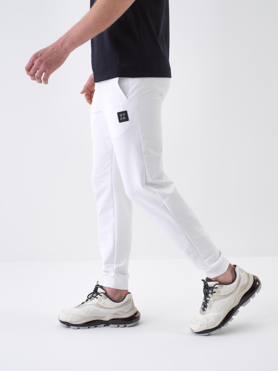 Beyaz Regular Fit Pamuklu Sweat Pantolon