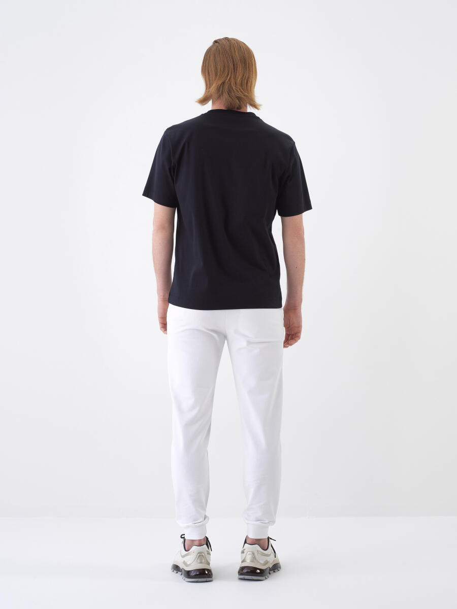 Beyaz Regular Fit Pamuklu Sweat Pantolon - 5