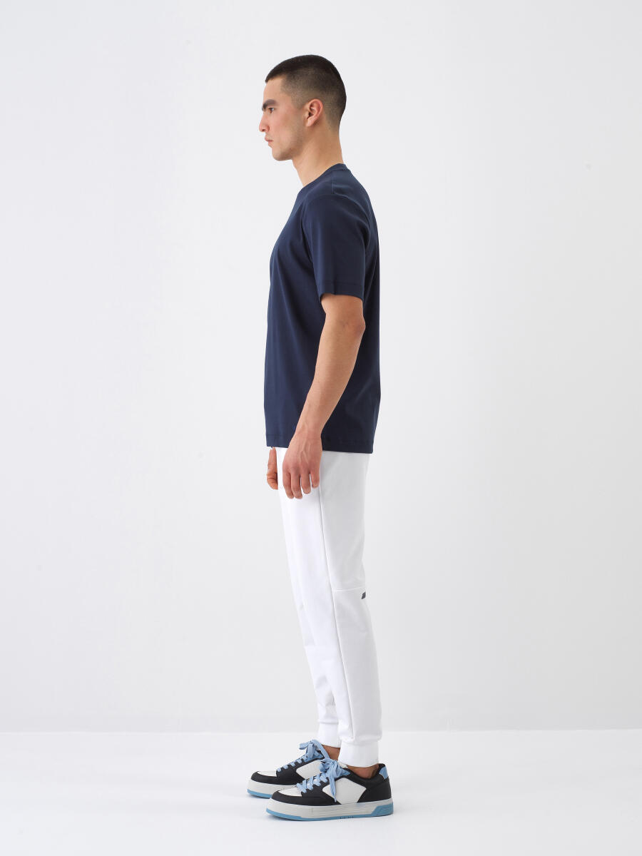 Beyaz Regular Fit Pamuklu Sweat Pantolon - 3