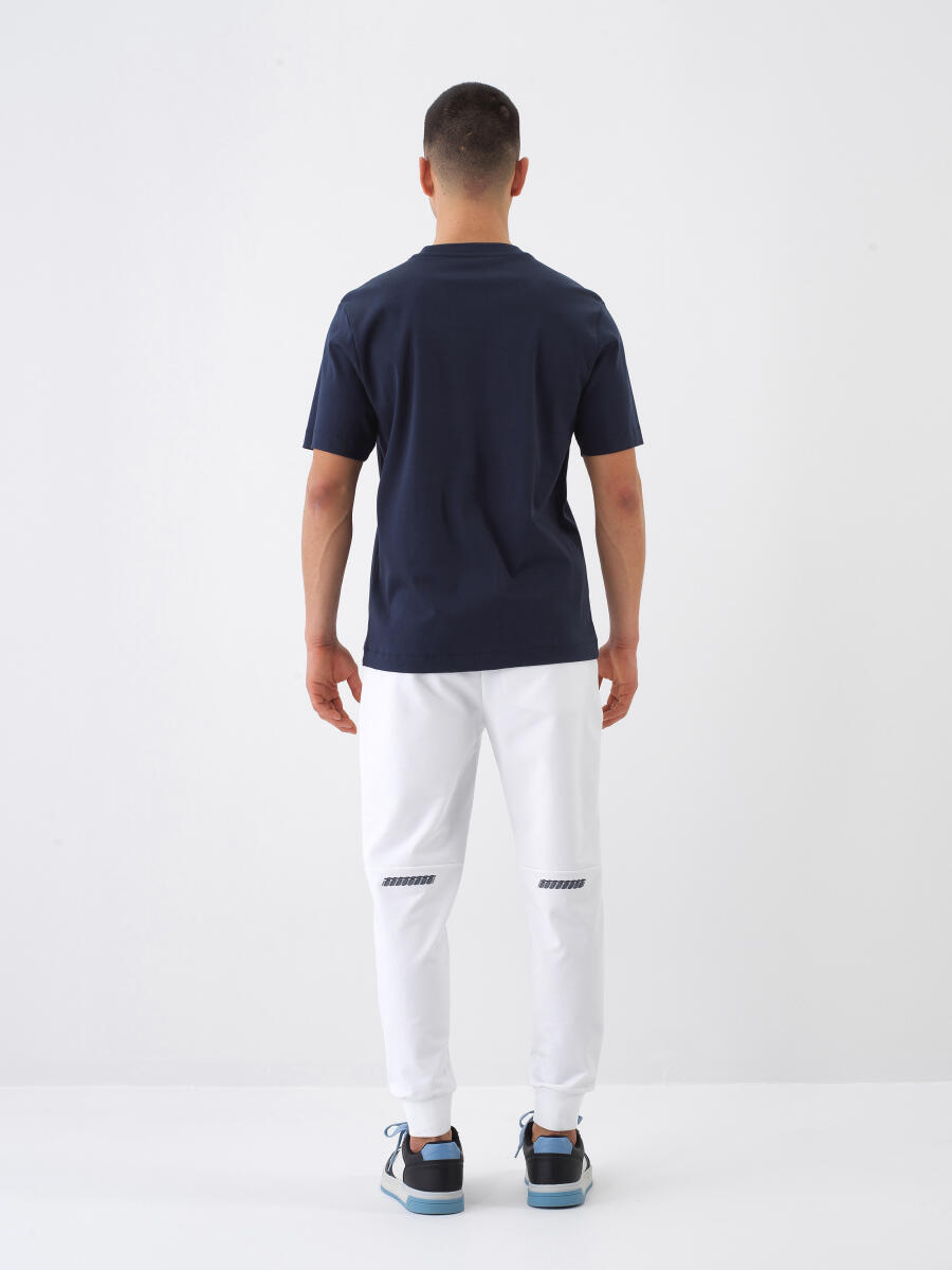 Beyaz Regular Fit Pamuklu Sweat Pantolon - 5