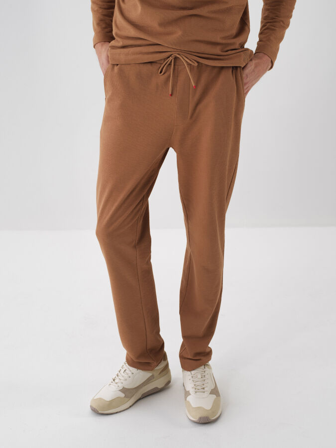Camel Pamuk Dokulu Regular Fit Sweat Pantolon - Xint