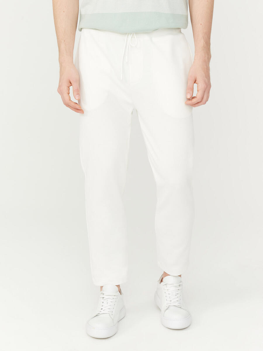 Ekru Regular Fit Pamuklu Sweat Pantolon - 3