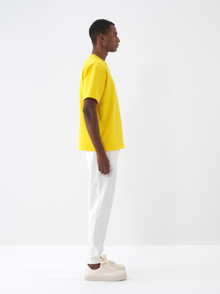 Ekru Regular Fit Pamuklu Sweat Pantolon - 2