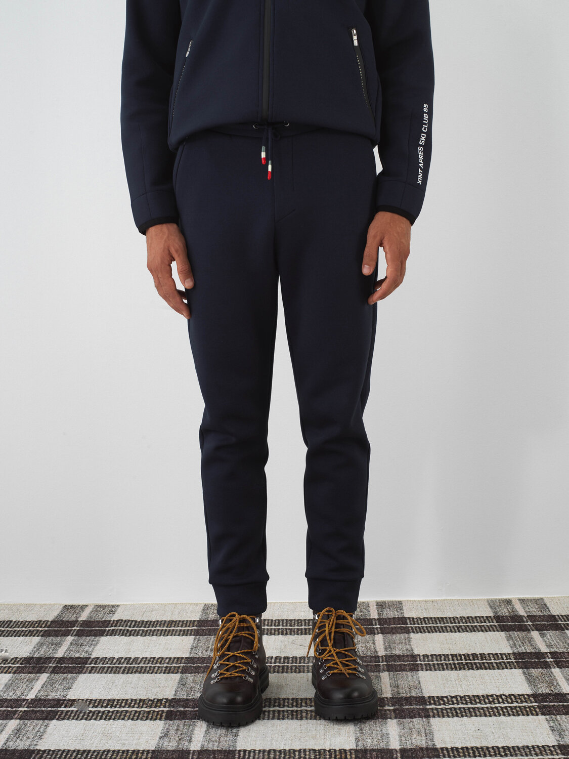 Lacivert Pamuk Dokulu Slim Fit Sweat Pantolon - Xint