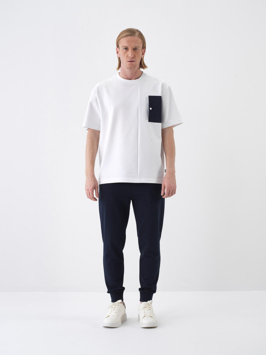 Lacivert Regular Fit Pamuklu Sweat Pantolon - 2