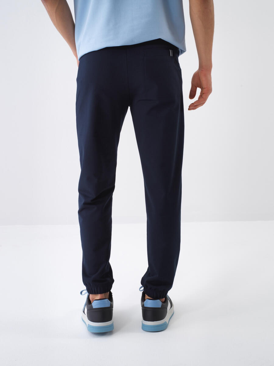 Lacivert Regular Fit Pamuklu Sweat Pantolon - 4