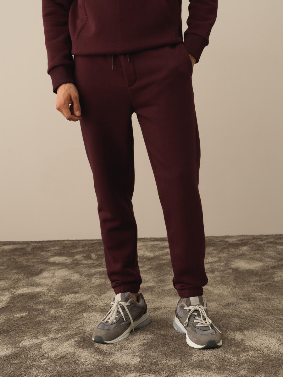 Bordo Basic Sweat Pantolon - 1