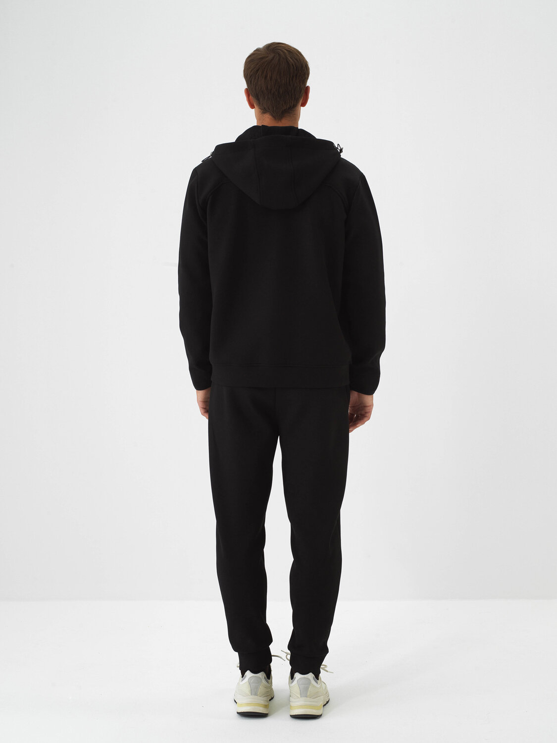 Siyah Pamuk Dokulu Slim Fit Sweat Pantolon - Xint