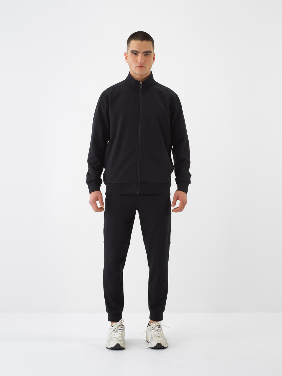 Siyah Regular Fit Pamuklu Sweat Pantolon - 2