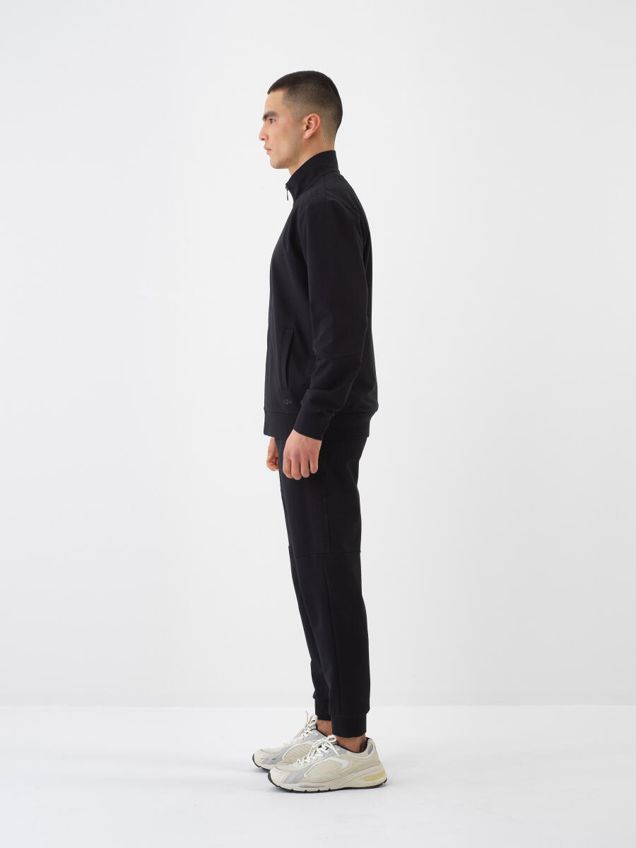 Siyah Regular Fit Pamuklu Sweat Pantolon - 3