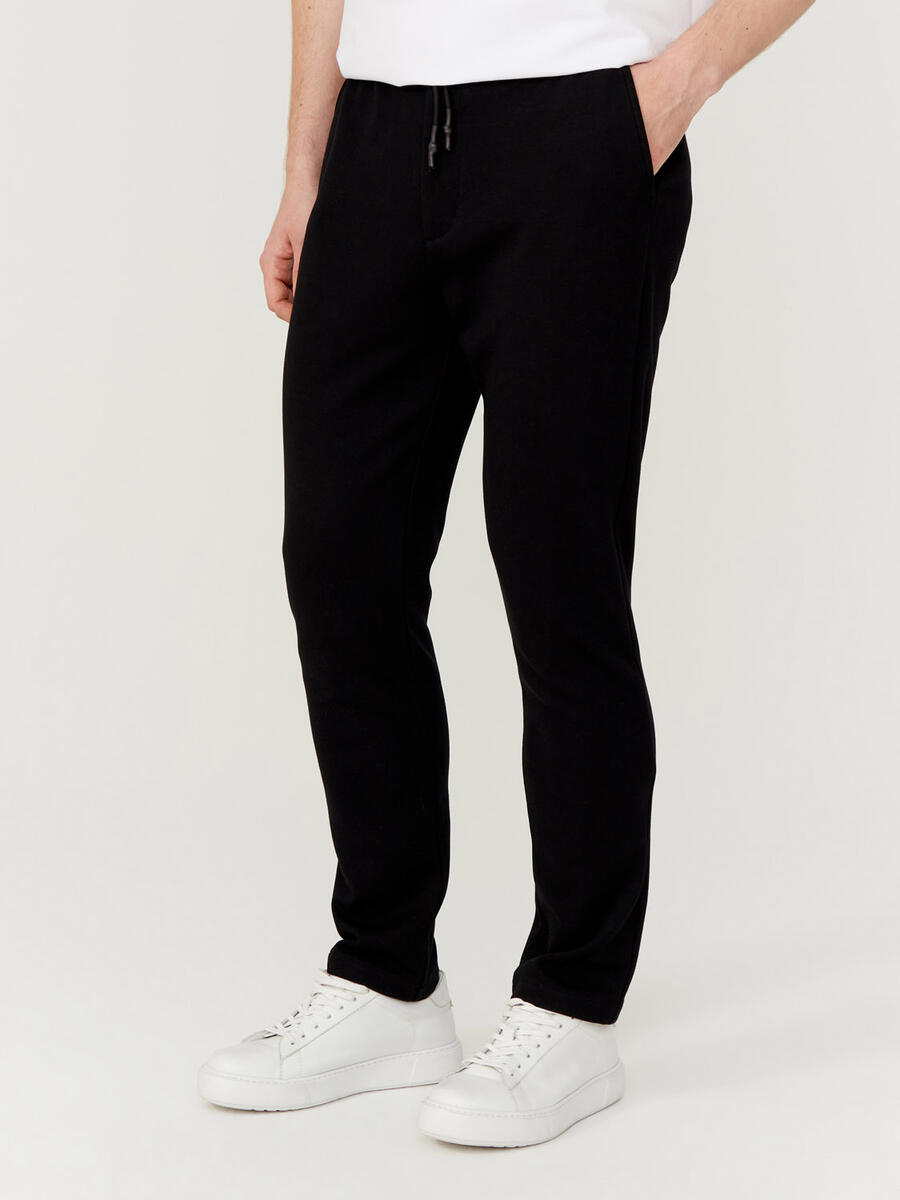 Siyah Slim Fit Pamuklu Sweat Pantolon