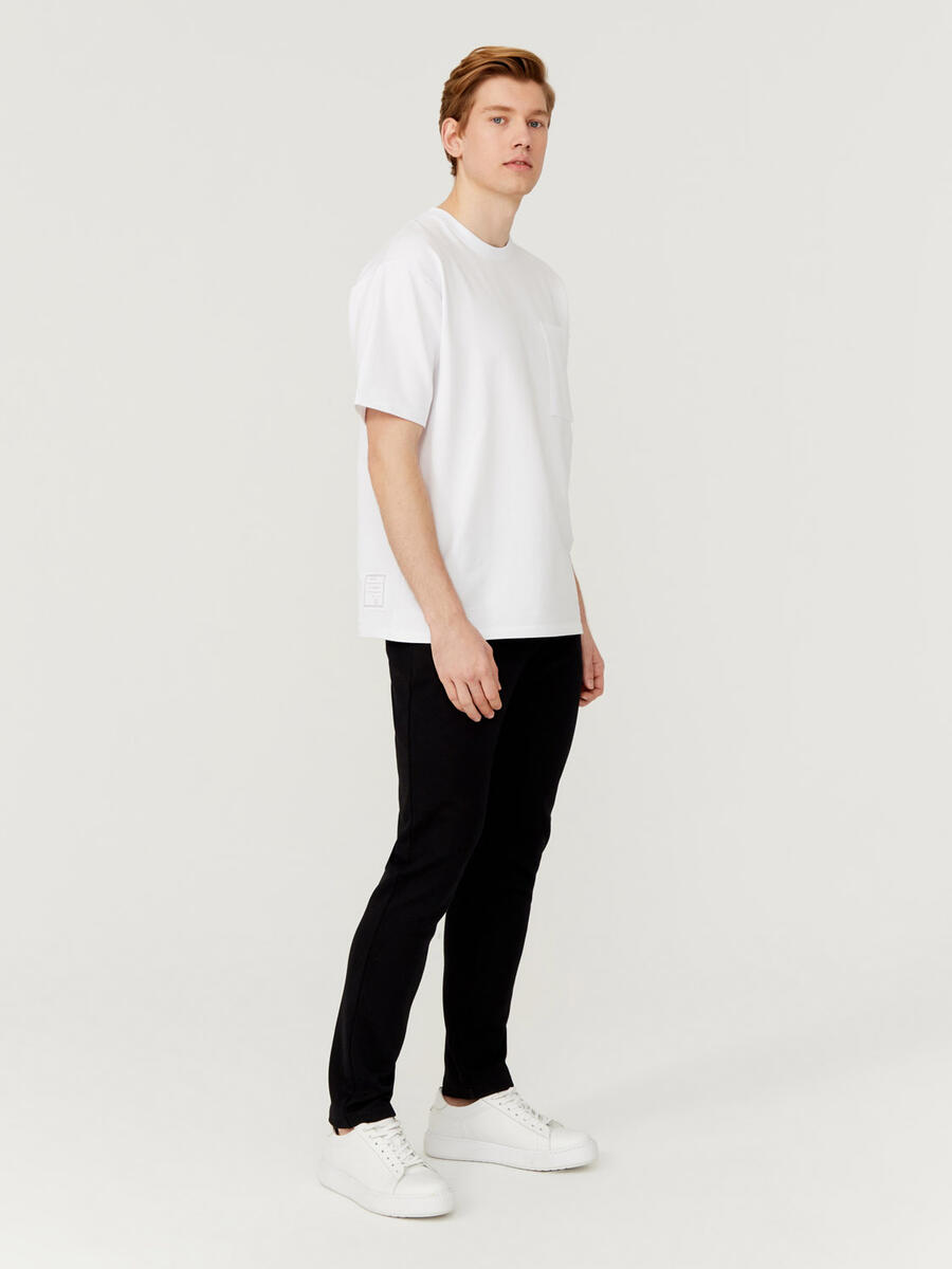 Siyah Slim Fit Pamuklu Sweat Pantolon - 2