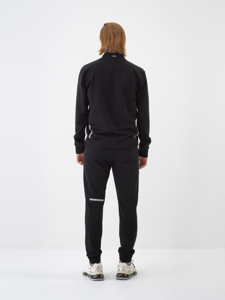 Siyah Slim Fit Pamuklu Sweat Pantolon - 5