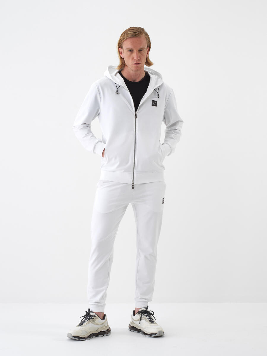 Beyaz Regular Fit Pamuklu Sweatmont - 2