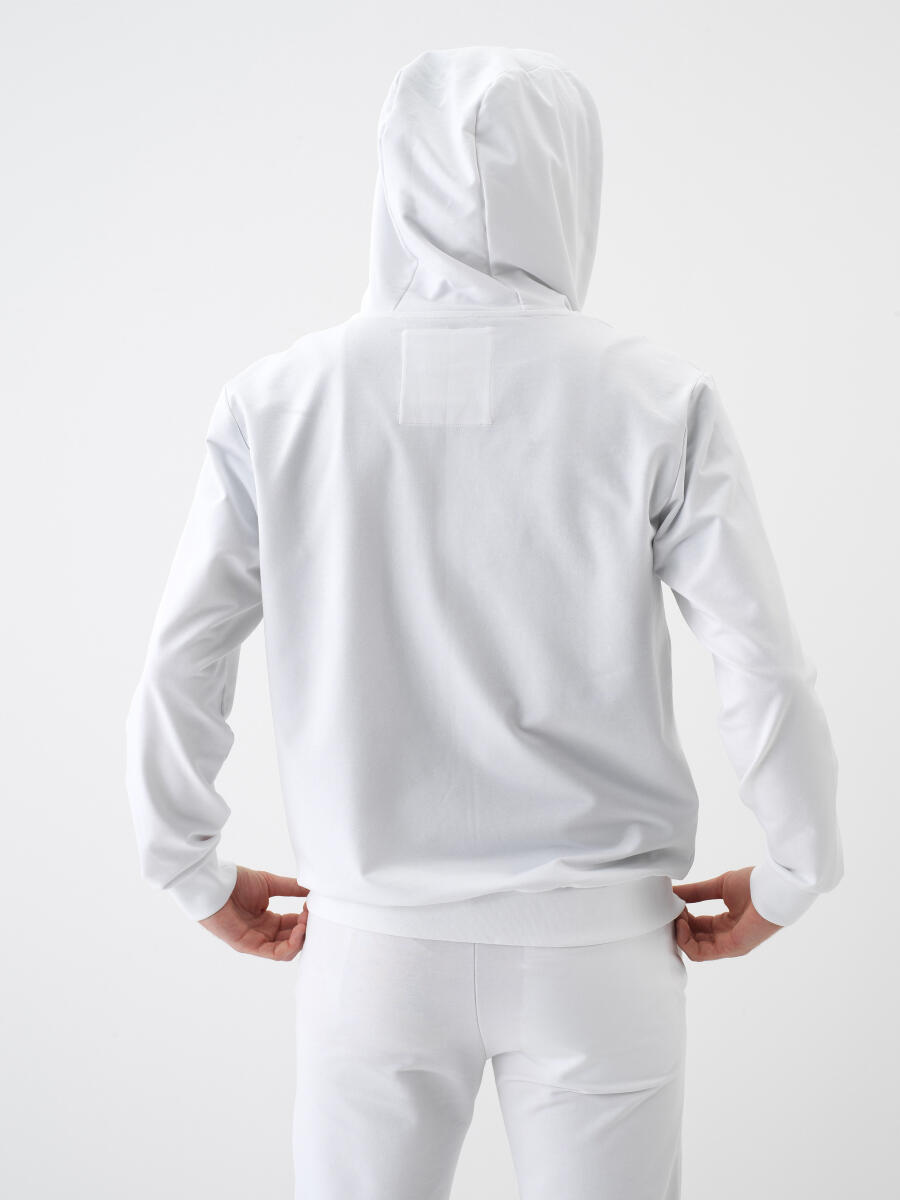 Beyaz Regular Fit Pamuklu Sweatmont - 5