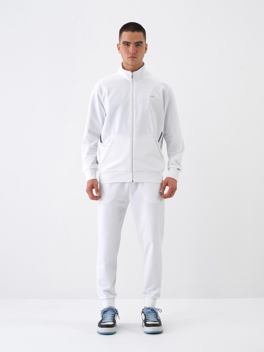 Beyaz Regular Fit Pamuklu Sweatmont - 2