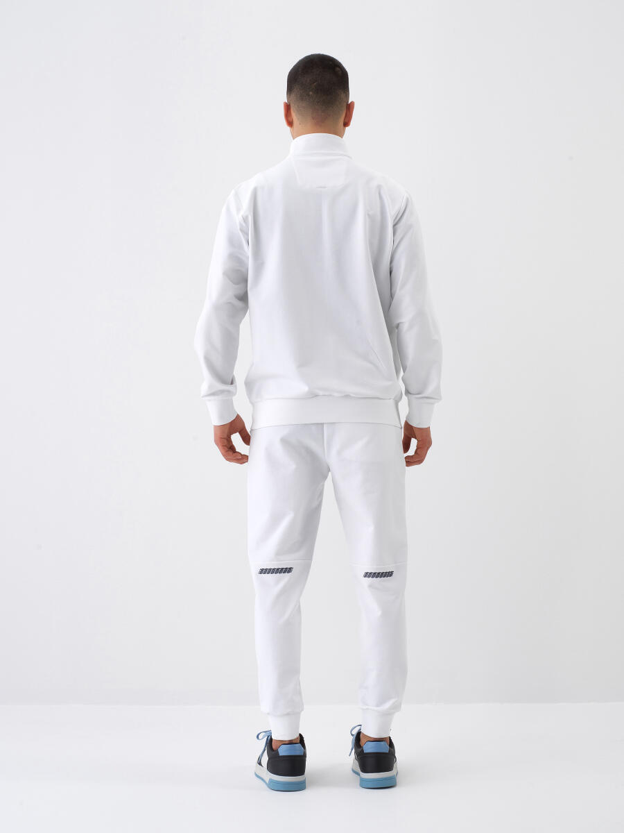 Beyaz Regular Fit Pamuklu Sweatmont - 5