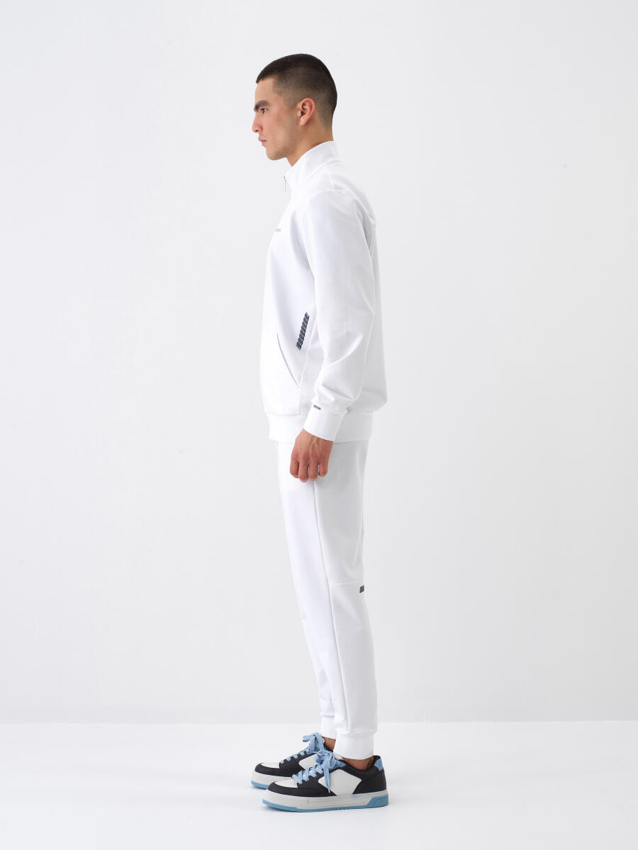 Beyaz Regular Fit Pamuklu Sweatmont - 3