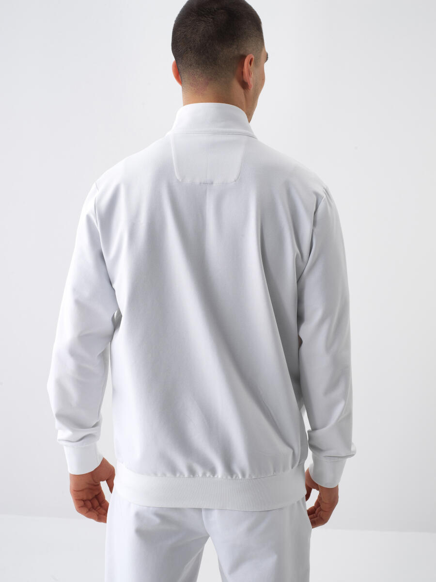Beyaz Regular Fit Pamuklu Sweatmont - 4