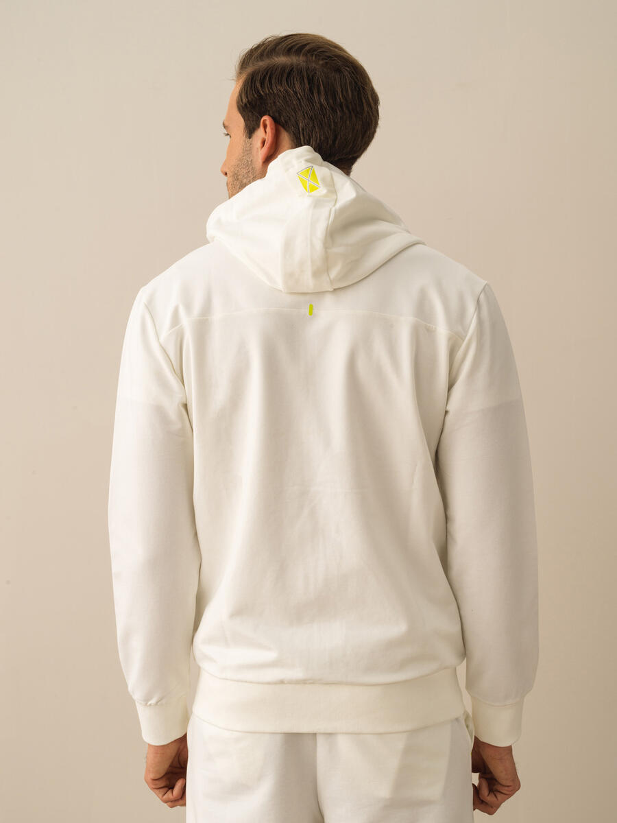 Beyaz Slim Fit Pamuklu Sweatmont - 3