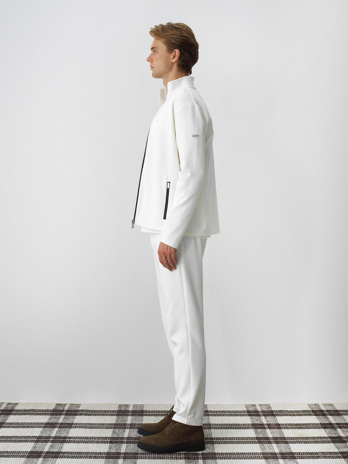 Ekru Esnek Dokulu Regular Fit Sweatmont - 3