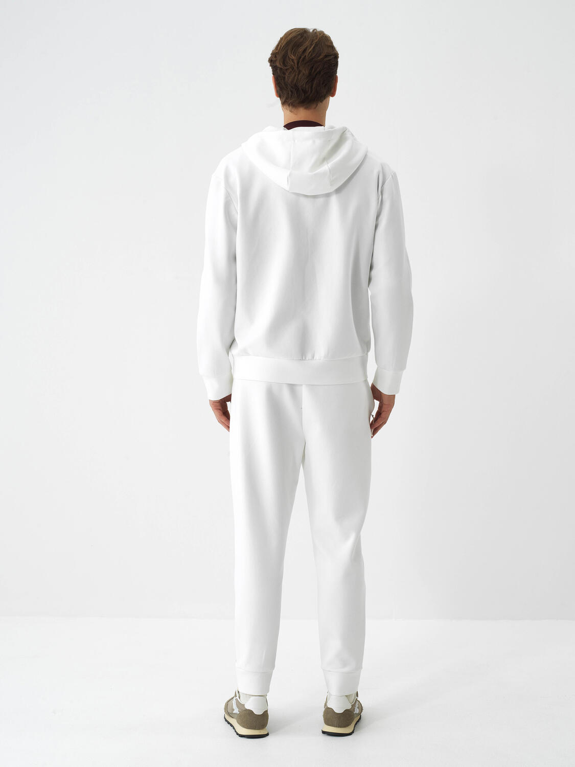 Ekru Pamuk Dokulu Regular Fit Sweatmont - 5