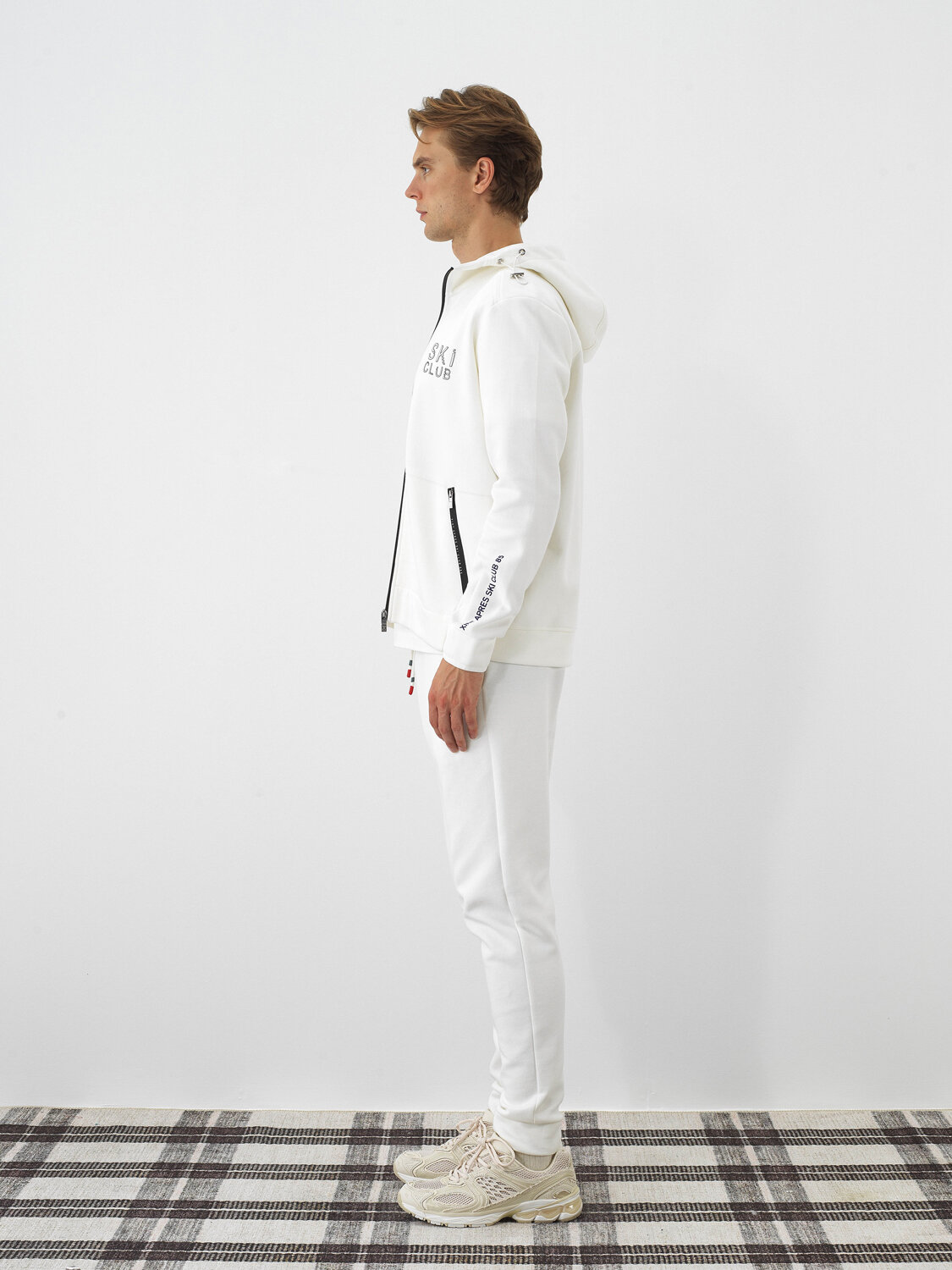 Ekru Pamuk Dokulu Regular Fit Sweatmont - Xint