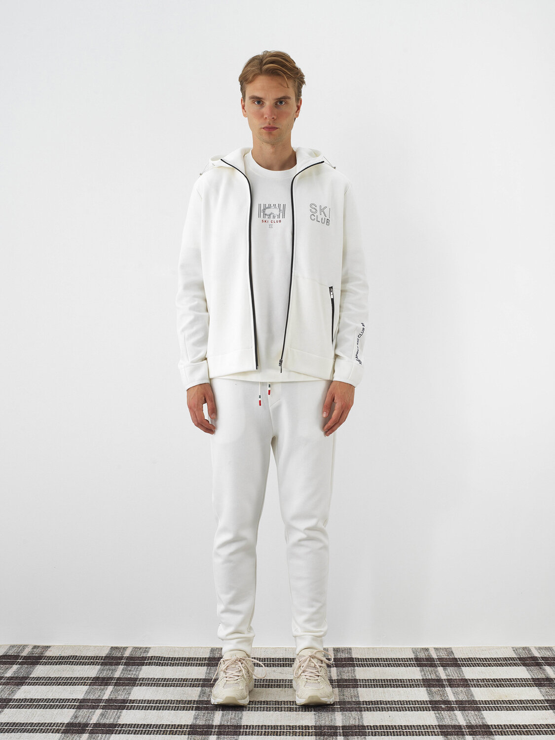 Ekru Pamuk Dokulu Regular Fit Sweatmont - Xint