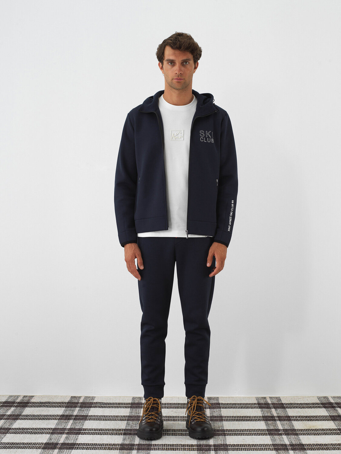 Lacivert Pamuk Dokulu Regular Fit Sweatmont - Xint