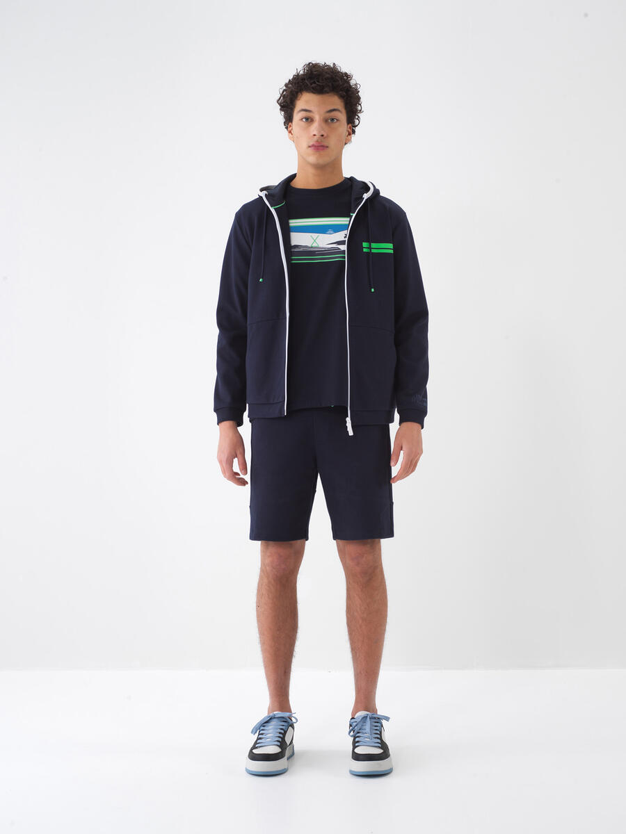 Lacivert Regular Fit Pamuklu Sweatmont - 2