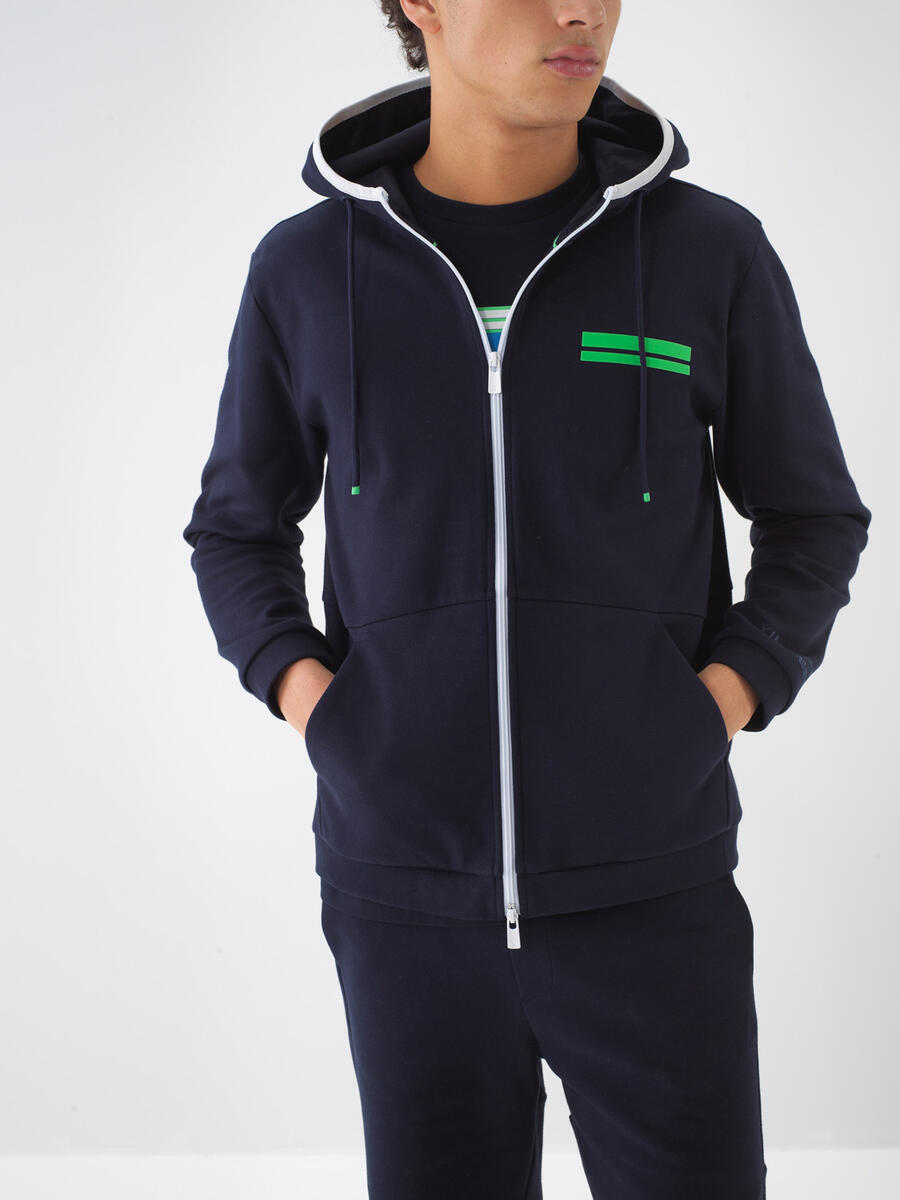 Lacivert Regular Fit Pamuklu Sweatmont