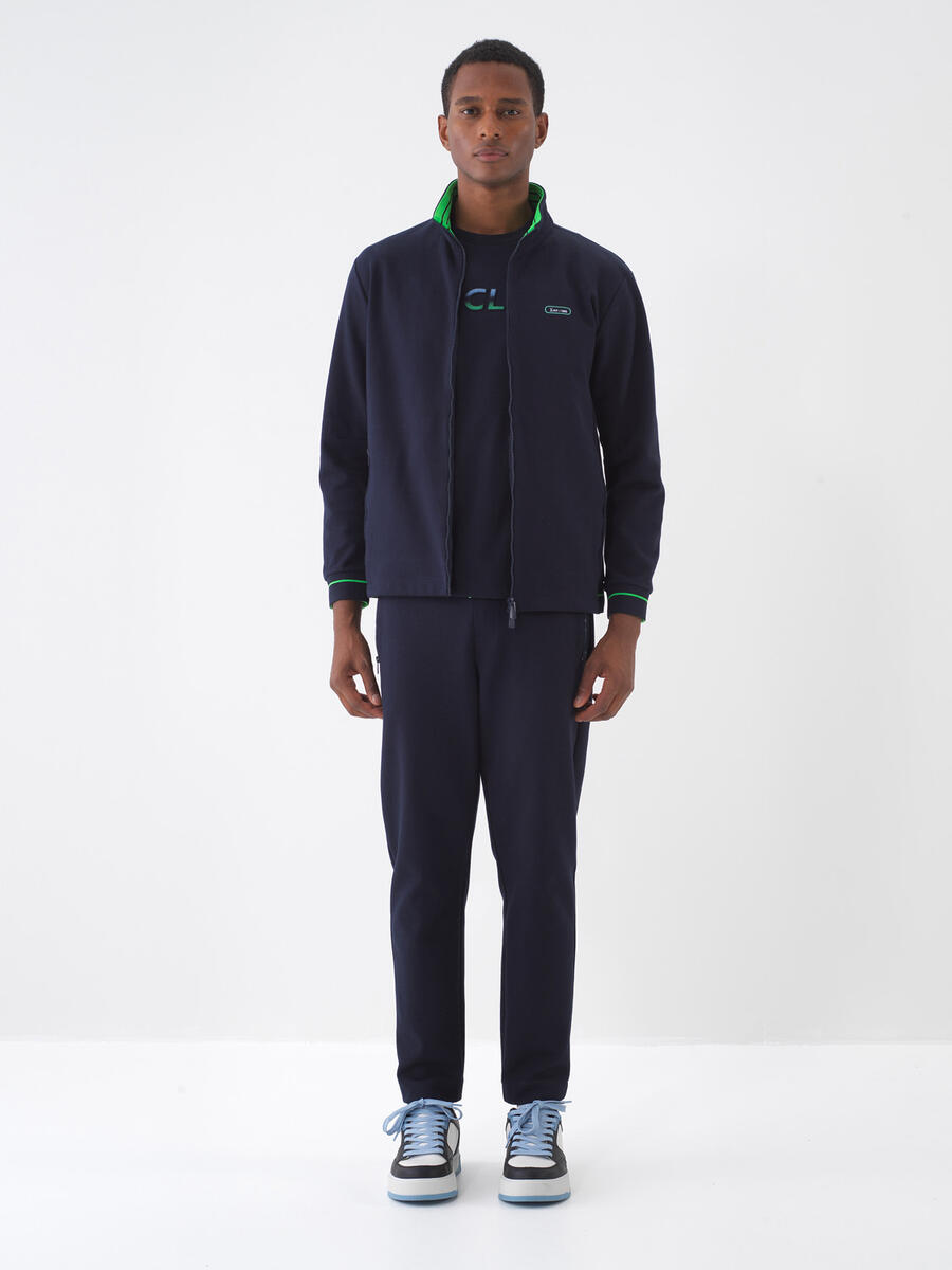 Lacivert Regular Fit Pamuklu Sweatmont - 2