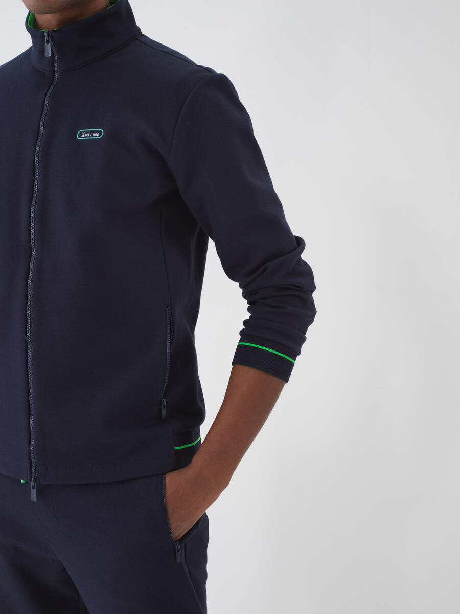 Lacivert Regular Fit Pamuklu Sweatmont